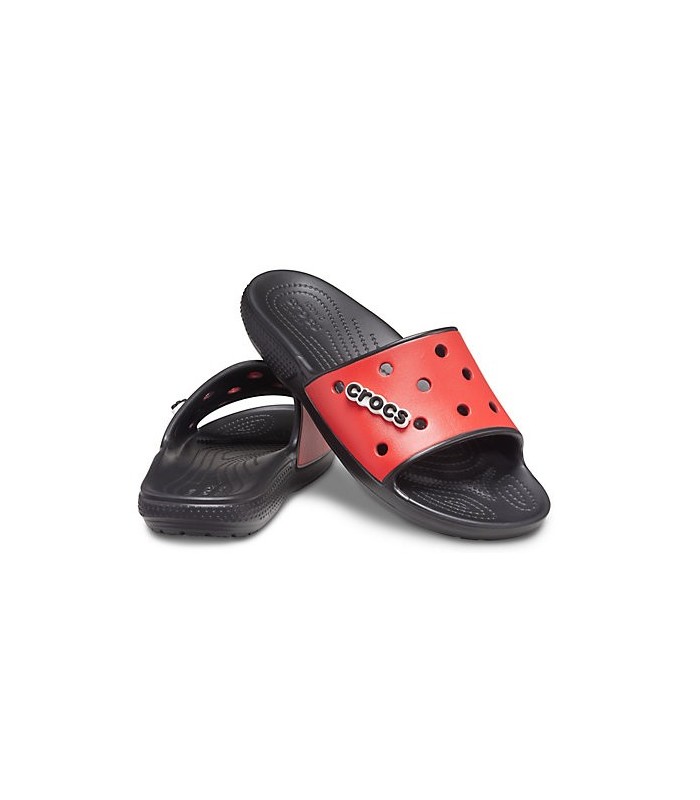 Classic Crocs Colorblock Slide Black / Flame 206882